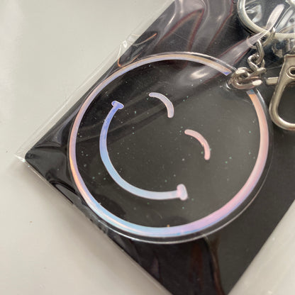 Porte-clés "Happy face" holographique