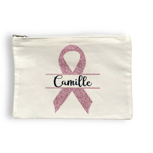 trousse pochette octobre rose cancer