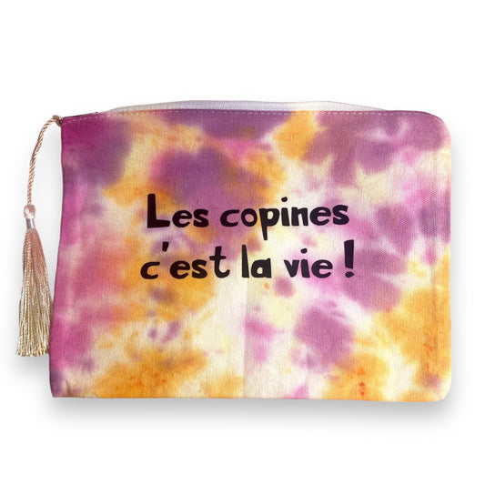 trousse pochette les copines c'est la vie tie and dye