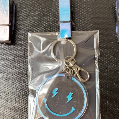 Porte-clés "Happy face" holographique