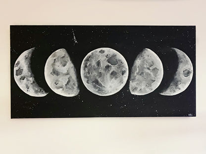 Peinture sur toile "Phases de Lune"