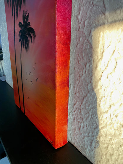 Peinture sur toile triptique « Tropical vibes"