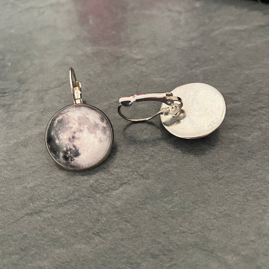 Boucles d’oreilles dormeuses « full moon »