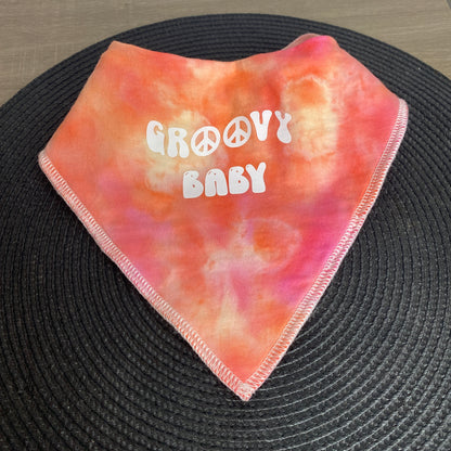 Bavoir triangle tie & dye  "Hippie Baby"