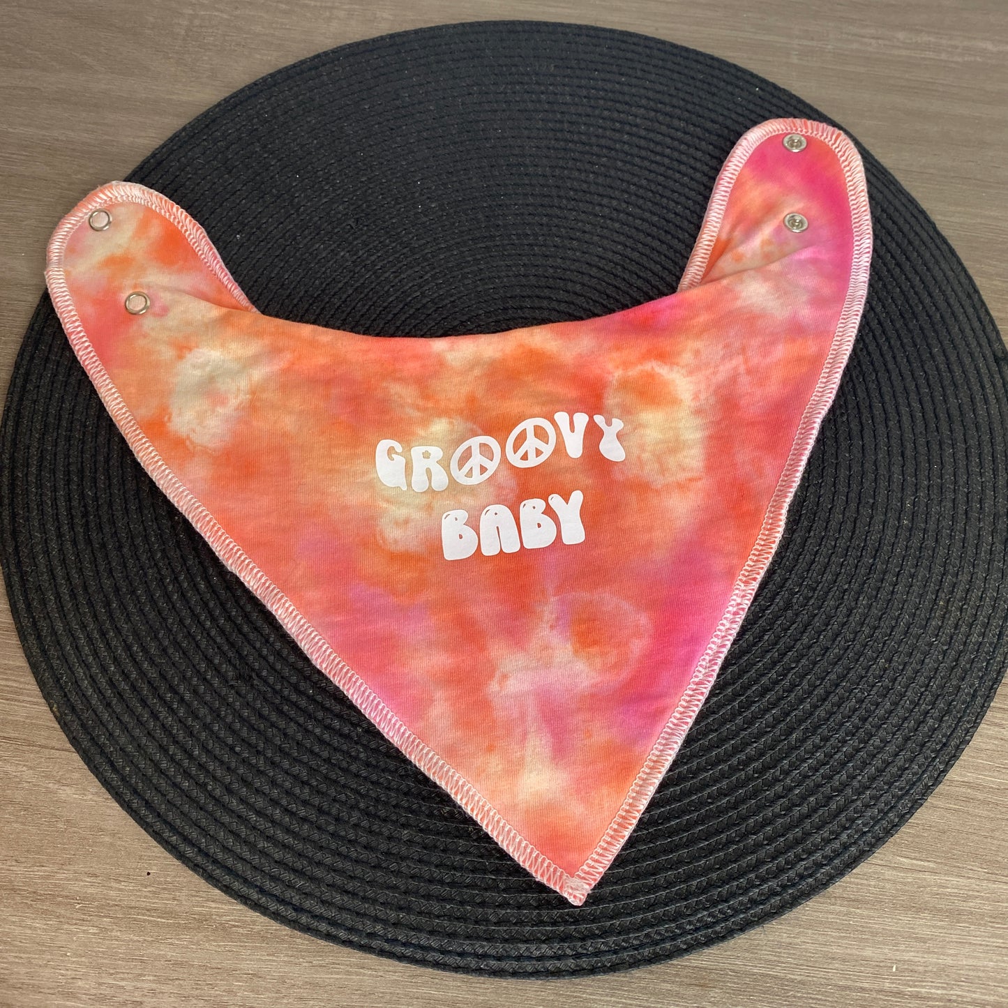 Bavoir triangle tie & dye  "Hippie Baby"